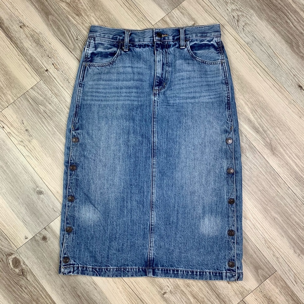 Lucky Brand Side Snap Pencil Denim Skirt | SZ 8/29